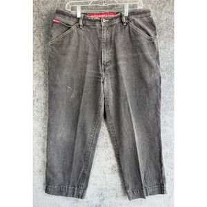 VTG Y2K Ecko Unltd Sz 36x30 Black Turnpike Jean Denim Pants Baggy